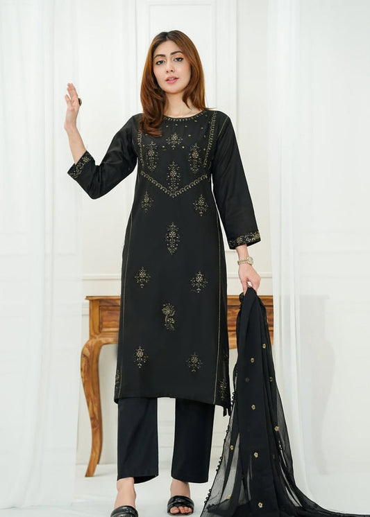 3 Piece Stitched Ladies Dress
