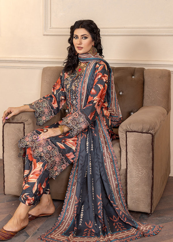 3 Piece Stitched Ladies Dress