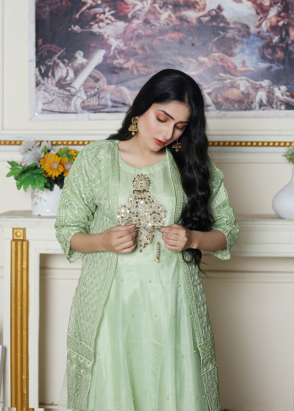 Maxi With Embroidered Gown Shirt