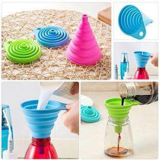 Colapsable Silicone Foldable Funnel