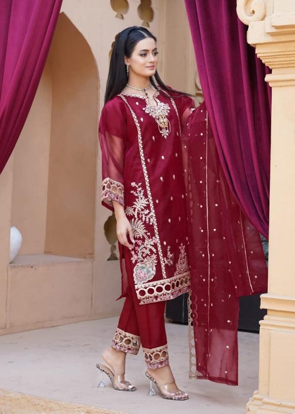 3 Piece Stitched Ladies Dress