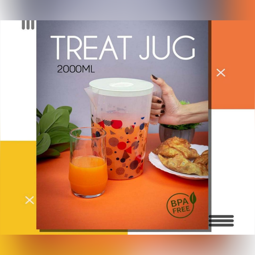2000 Ml Water Jug - Large Capacity, Durable, Easy To Use