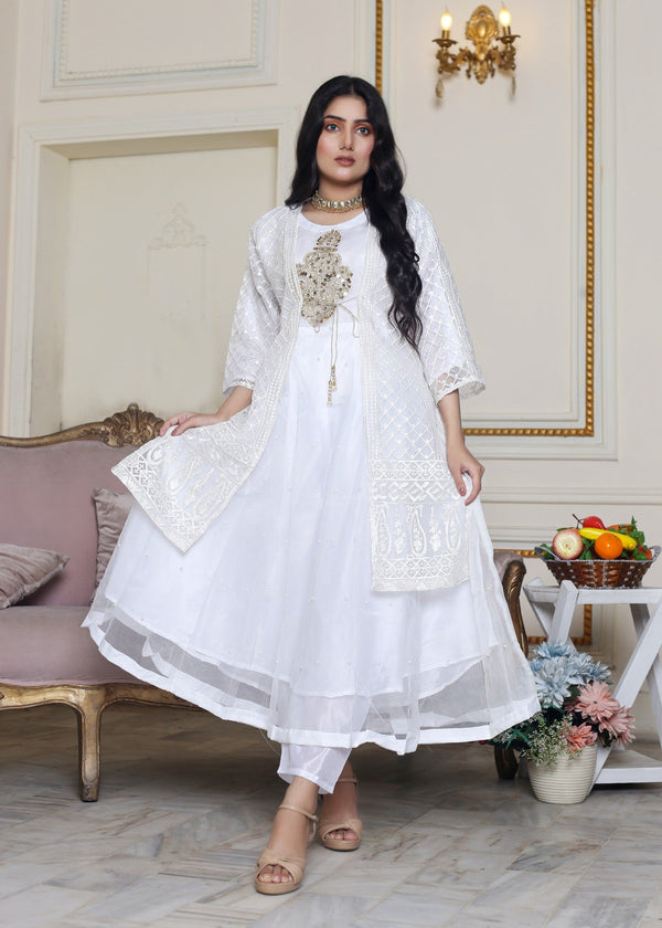 Maxi With Embroidered Gown Shirt