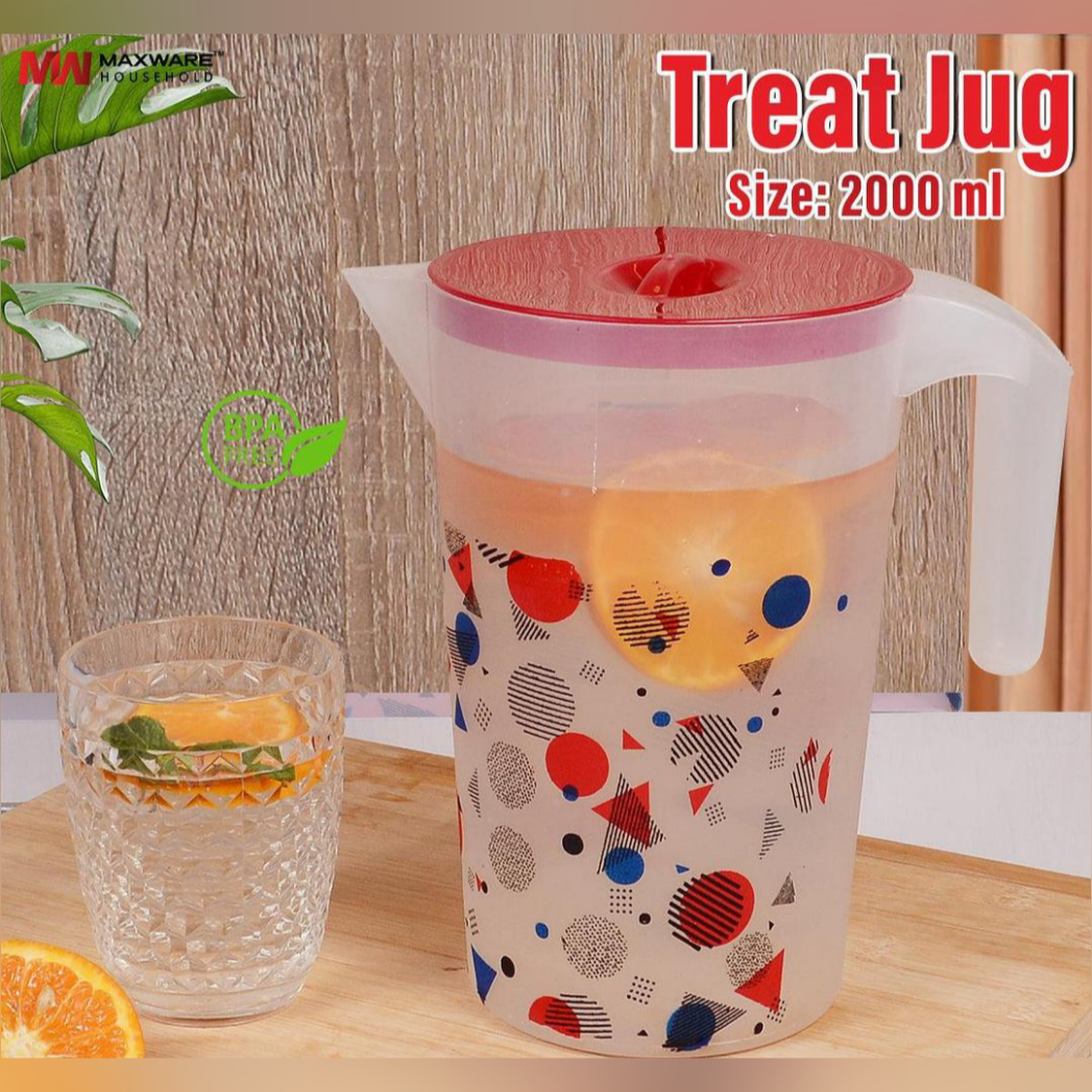 2000 Ml Water Jug - Large Capacity, Durable, Easy To Use
