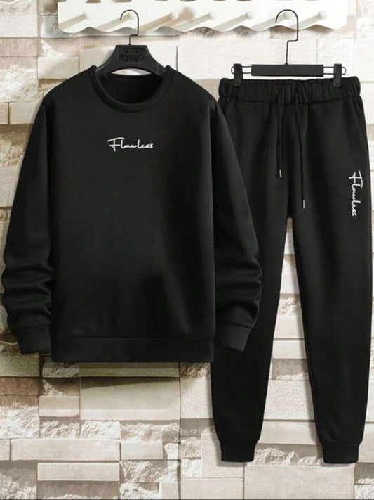 2 Piece Dri Fit Printed Sweatshirt Track Suit