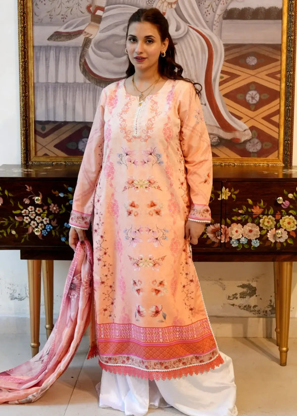 3 Piece Stitched Ladies Dress