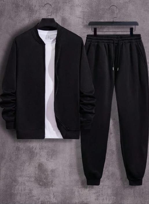 2 Piece Polyester Men's Zipper Track Suit