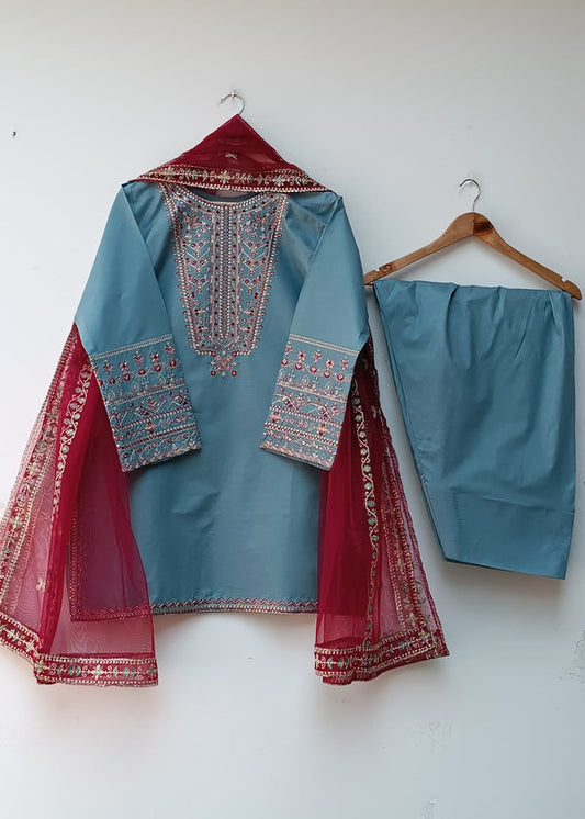 3 Piece Stitched Ladies Dress