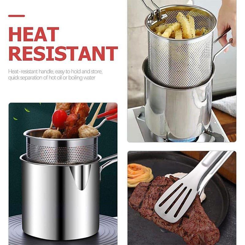 Stainless Steel Strainer Pot - 1 Pc Easy To Clean Fries Strainer
