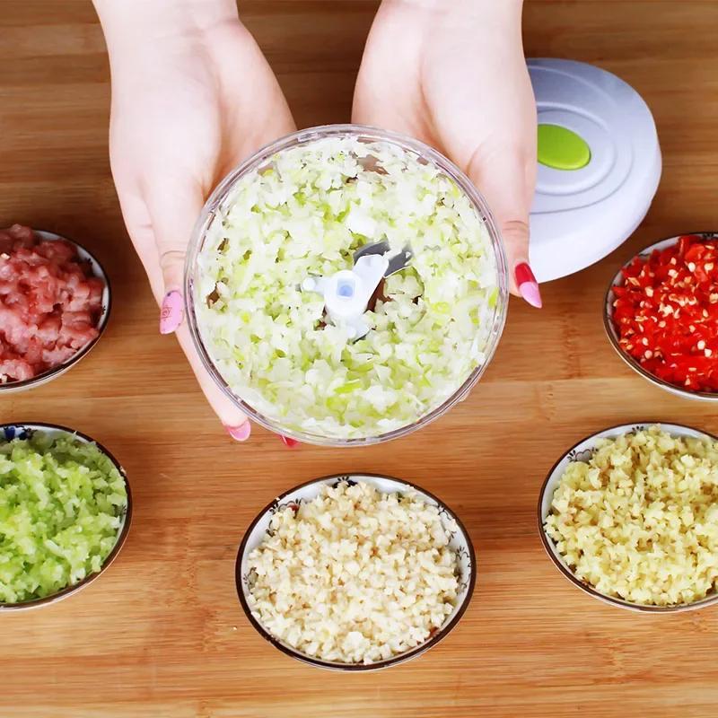 Multifunctional High Speed Vegetable And Fruit Twist Shredder & Manual Meat Grinder