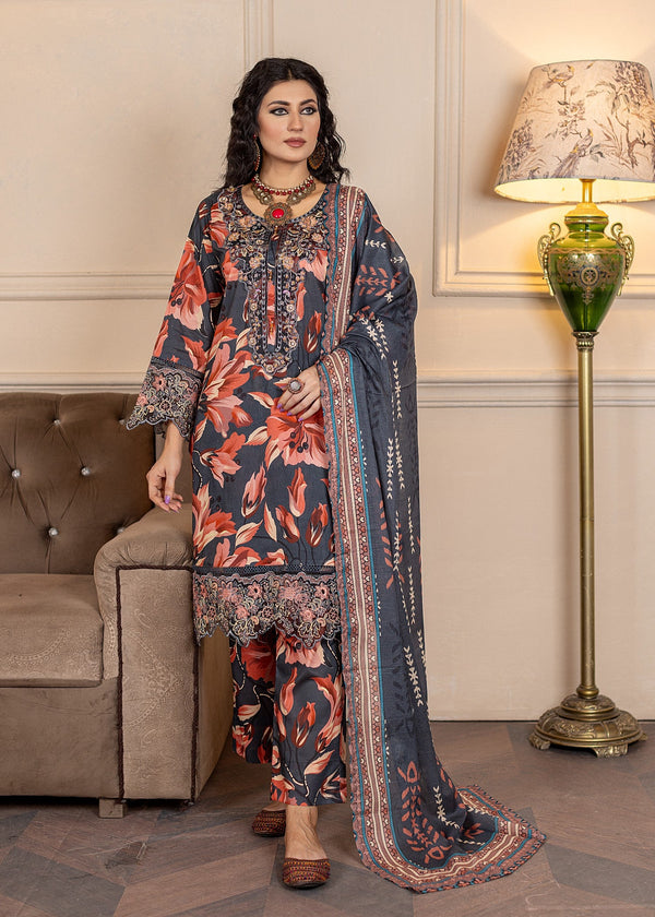 3 Piece Stitched Ladies Dress