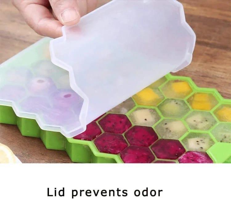 Ice Cube Molds With Lid Flexible Tray