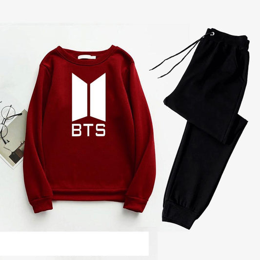 2 Piece Printed Polyester Track Suit - ( Sweatshirt And Trouser )