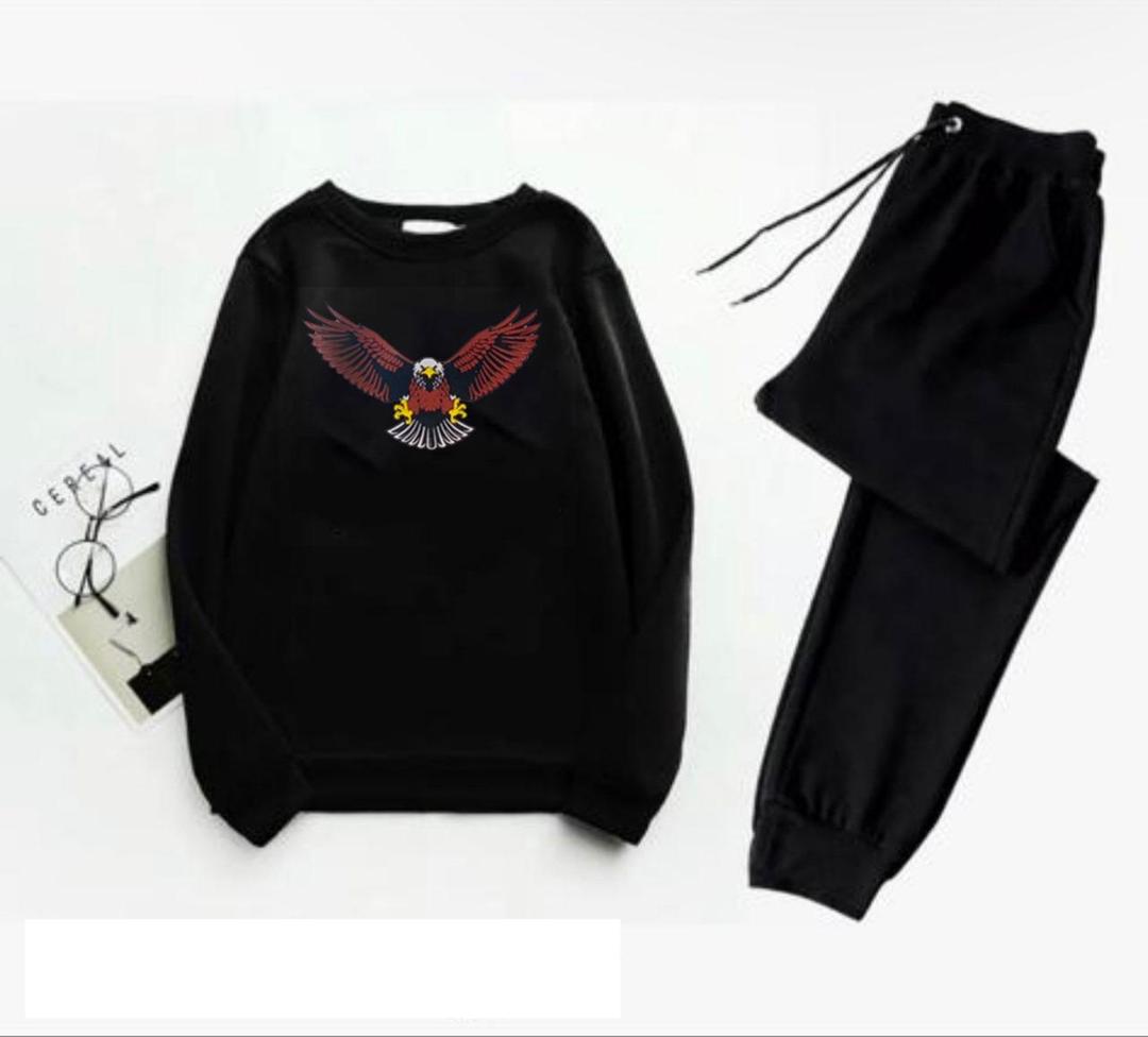 2 Piece Printed Polyester Track Suit ( Sweatshirt & Trousers )
