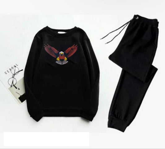 2 Piece Printed Polyester Track Suit ( Sweatshirt & Trousers )