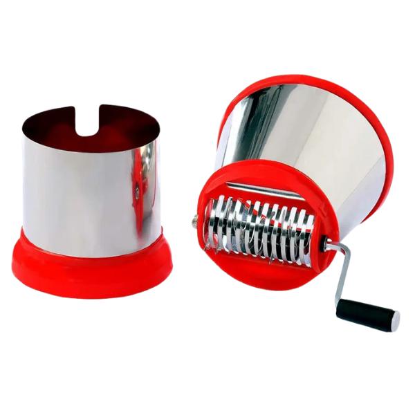 Red Stainless Steel Manual Food Chopper