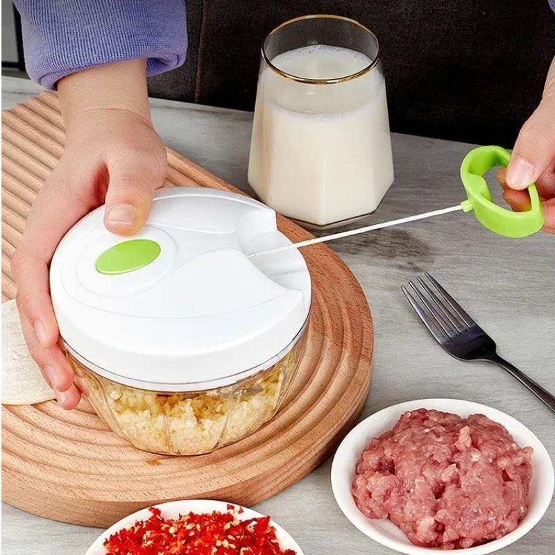 Multifunctional High Speed Vegetable And Fruit Twist Shredder & Manual Meat Grinder
