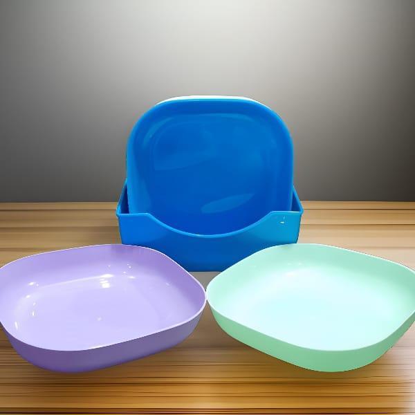 Colorful Plates Set With Stand