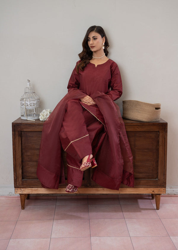 3 Piece Stitched Ladies Dress