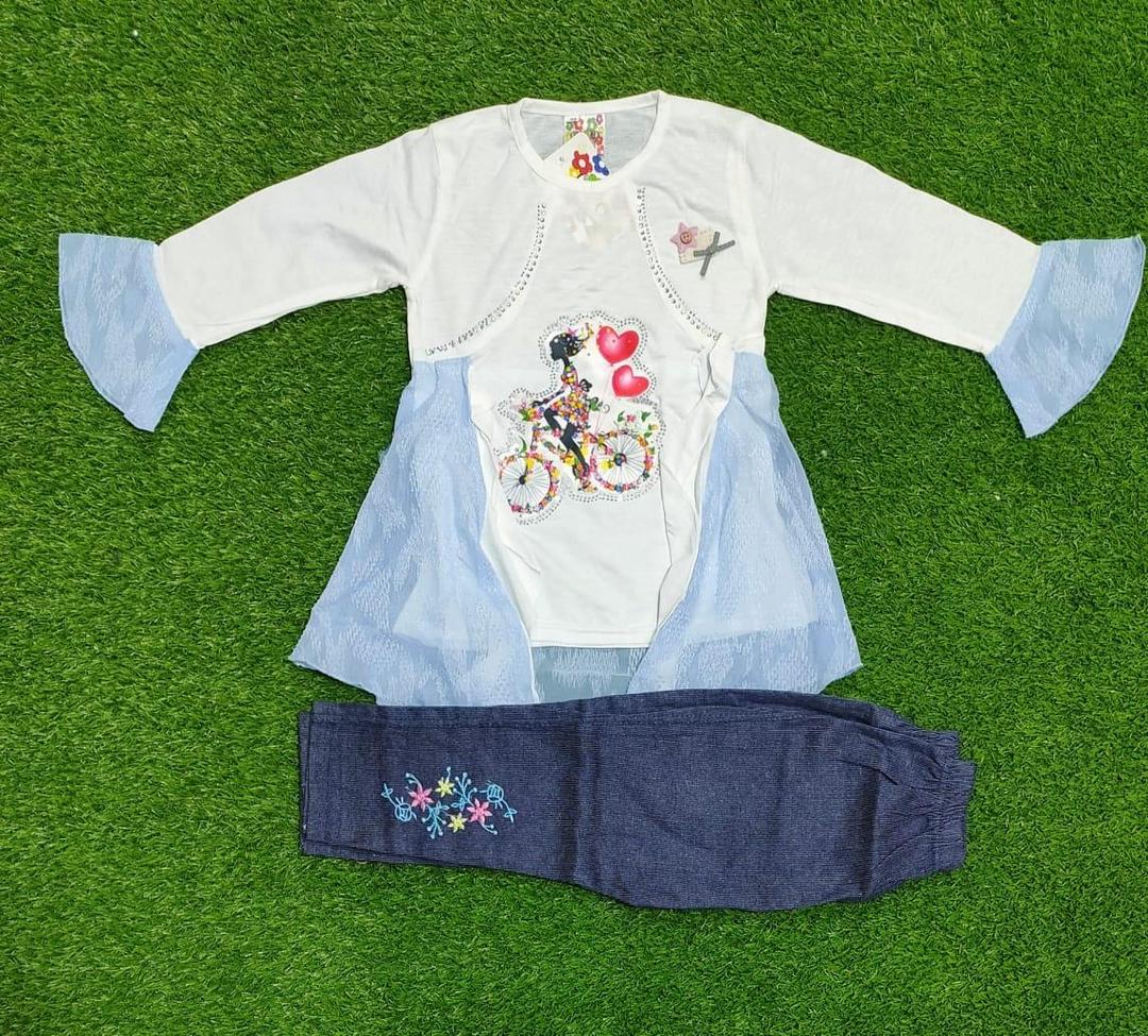 3 Piece Cotton Printed Shirt And Skirt With Trouser
