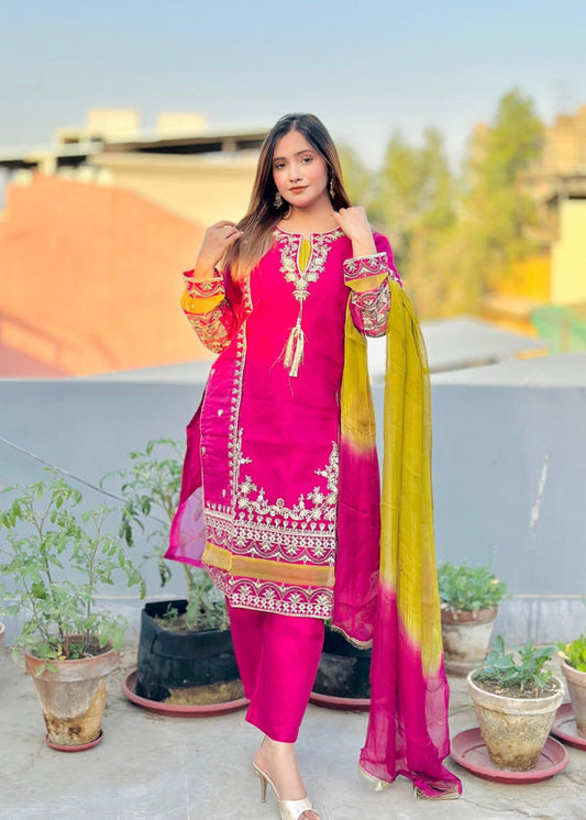 3 Piece Stitched Ladies Dress