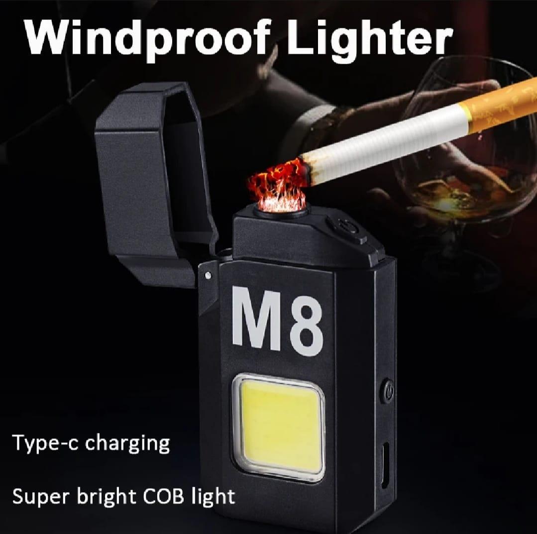Flameless Lighter Dual Arc Pulse With LED Flashlight