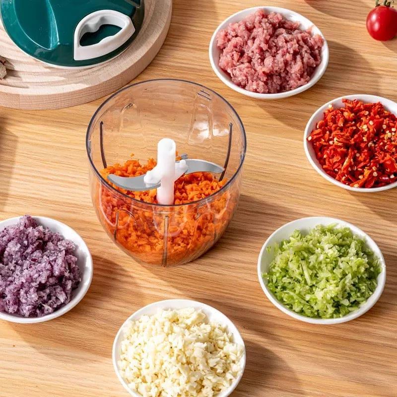 Set Of 2 Manual Food Chopper - Enhances Cooking And Food Preparation