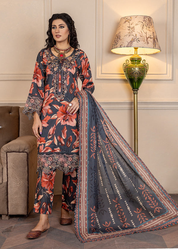 3 Piece Stitched Ladies Dress