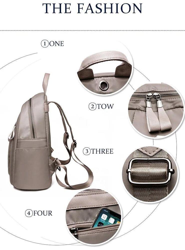 Casual Faux Leather Backpack - 1 Pc Waterproof Multicolor