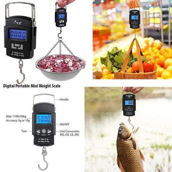 LED Screen Kitchen Scale - Portable And Rechargable - 50 Kg Capacity