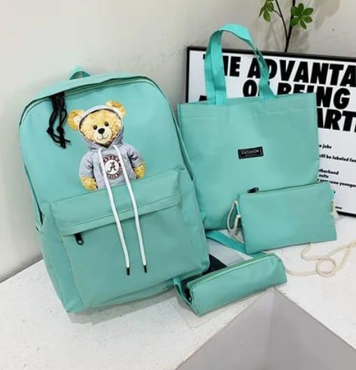 4 Pieces Canvas Backpack