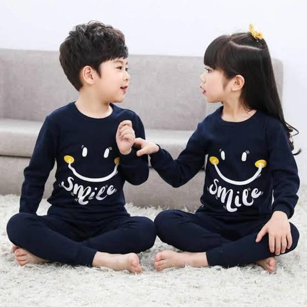 Stitched Cotton Jersey Printed Pajama And Shirt