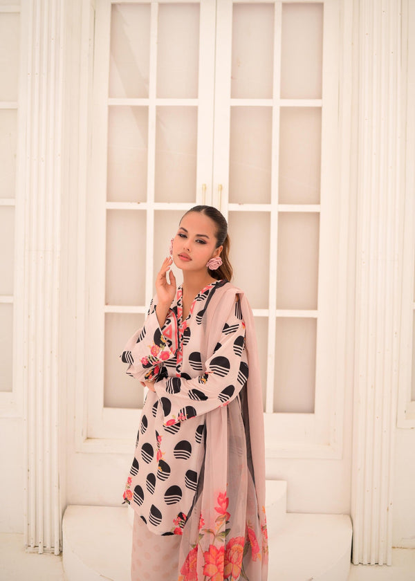 3 Piece Stitched Ladies Dress