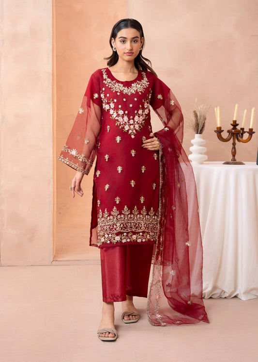 3 Piece Stitched Ladies Dress