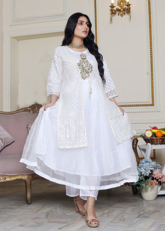 Maxi With Embroidered Gown Shirt