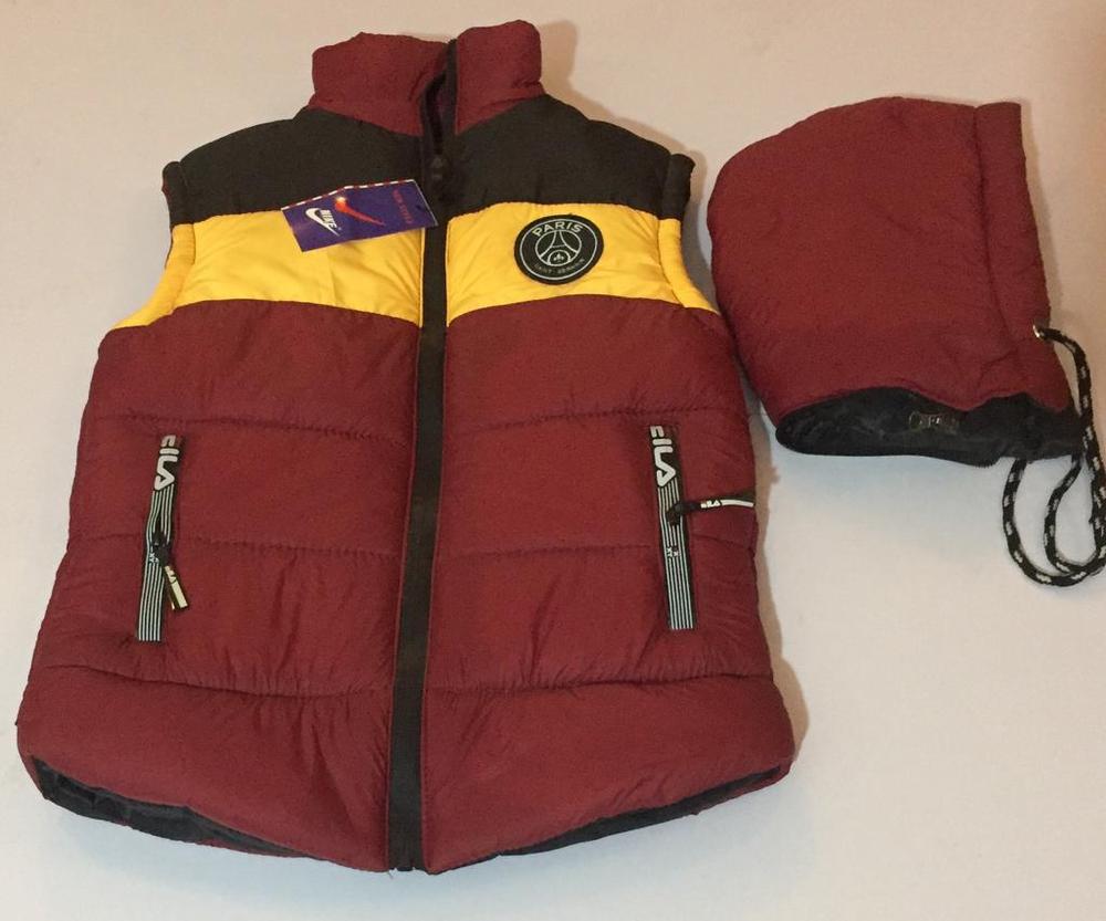 Stitched Parachute Quilted Plain Sleeveless Jacket