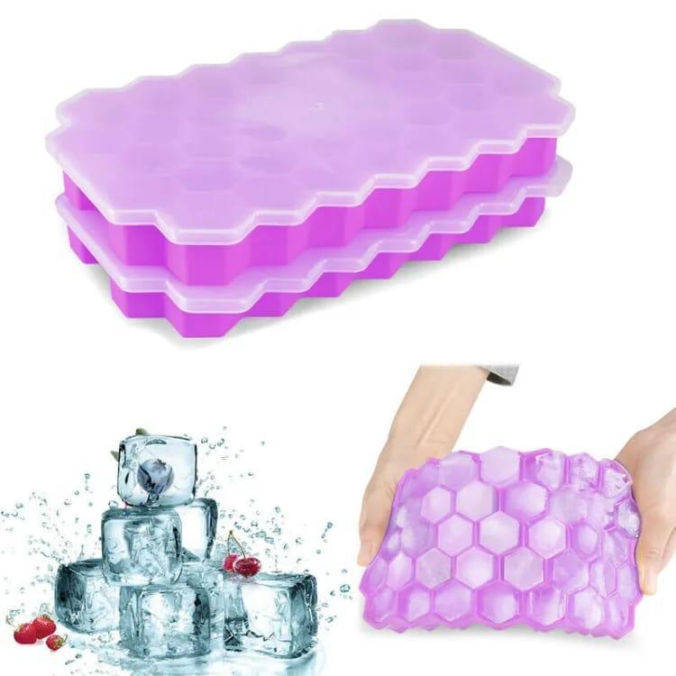 Ice Cube Molds With Lid Flexible Tray
