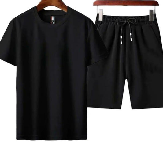 Men's Plain Black Track Suit