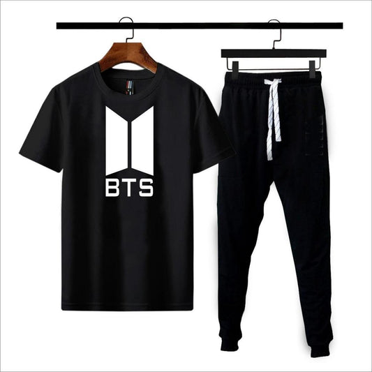 2 Piece Cotton Jersey Printed T Shirt And Trouser Set