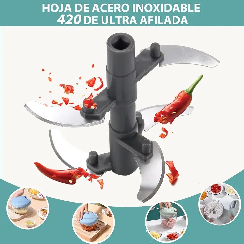 Set Of 2 Manual Food Chopper - Enhances Cooking And Food Preparation