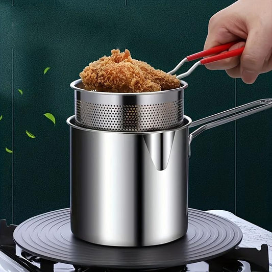 Stainless Steel Strainer Pot - 1 Pc Easy To Clean Fries Strainer