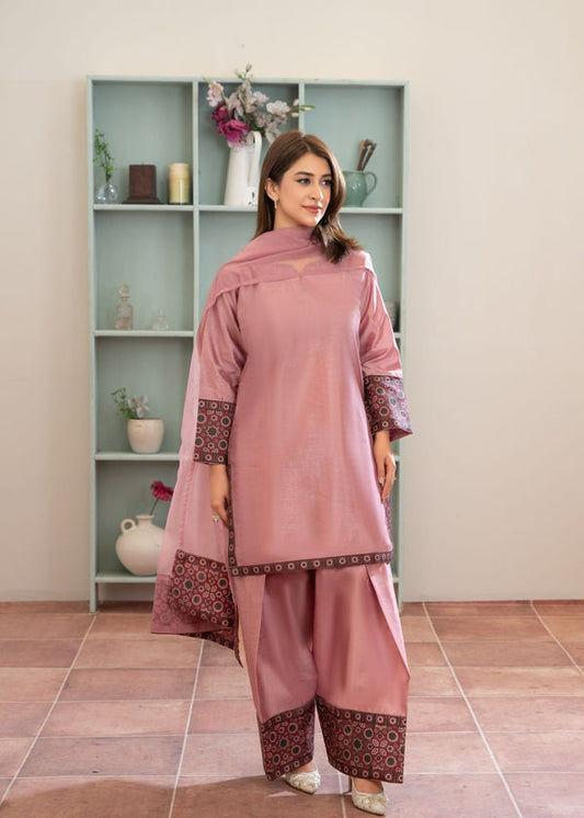 3 Piece Stitched Ladies Dress