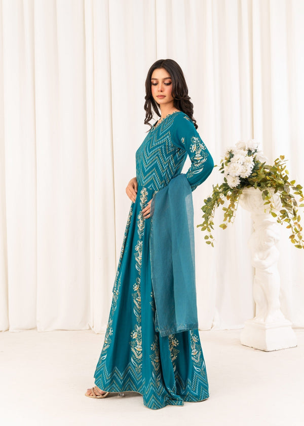 3 Piece Stitched Maxi Dress