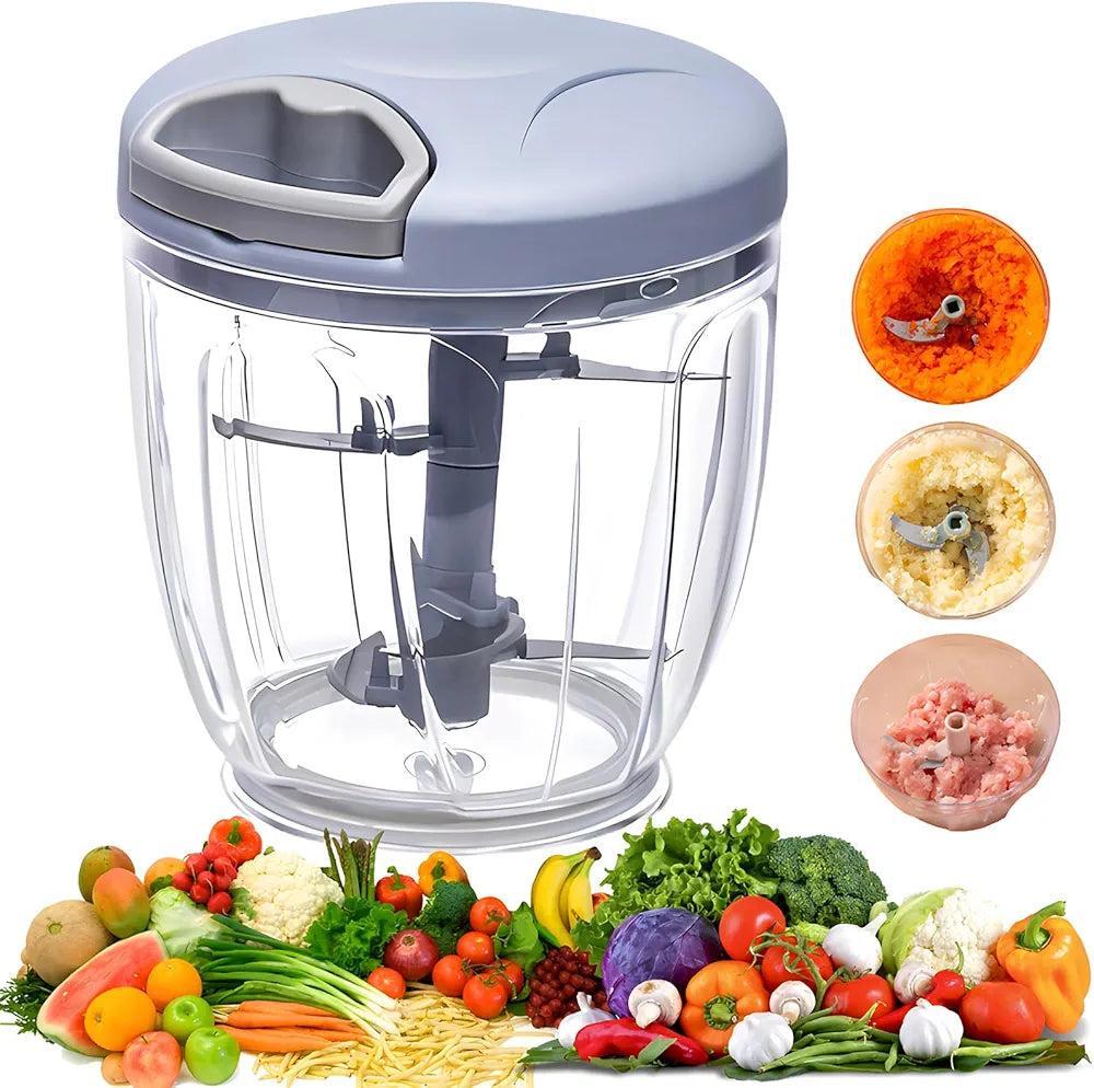 Set Of 2 Manual Food Chopper - Enhances Cooking And Food Preparation