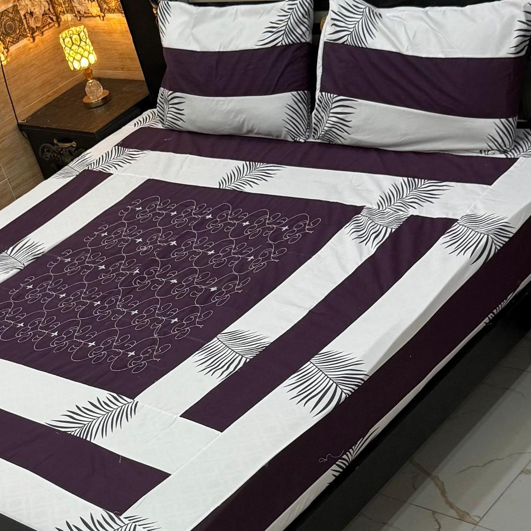 3 Piece Cotton Sotton Patchwork Double Bed Sheet
