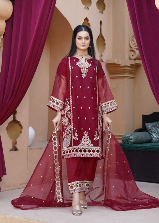 3 Piece Stitched Ladies Dress