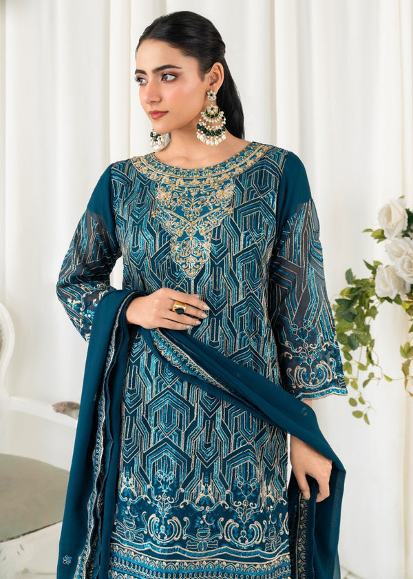 3 Piece Stitched Ladies Dress
