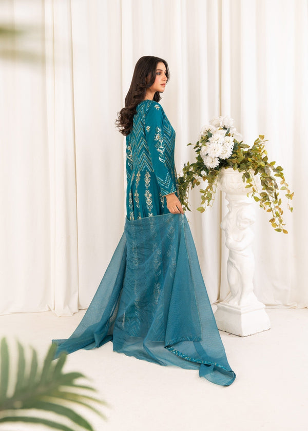 3 Piece Stitched Maxi Dress