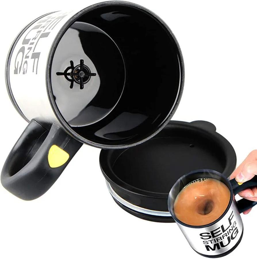 Self Stirring Mug - Insulated Travel Mug For Effortless Mixing