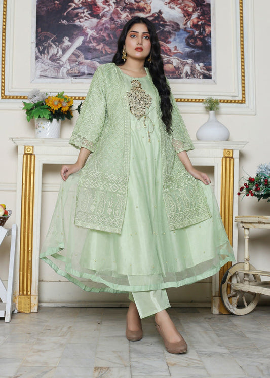 Maxi With Embroidered Gown Shirt